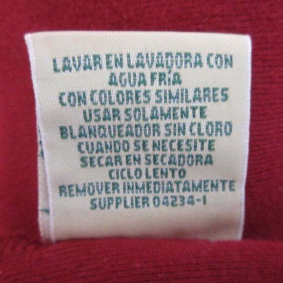 St John's Bay Top Petite Large Laced V-Neck Front Pullover Burgundy 3/4 Sleeve - Picture 7 of 8